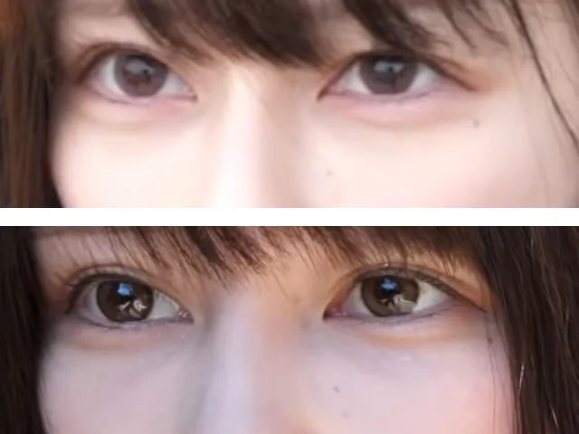 じゅえりーの二重まぶたの比較