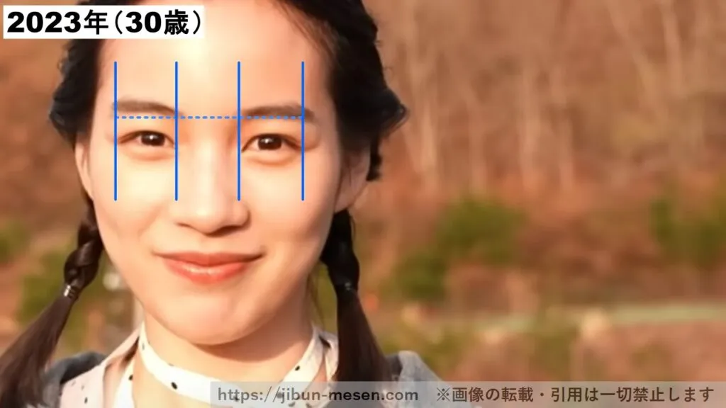 能年玲奈（のん）の目の黄金比