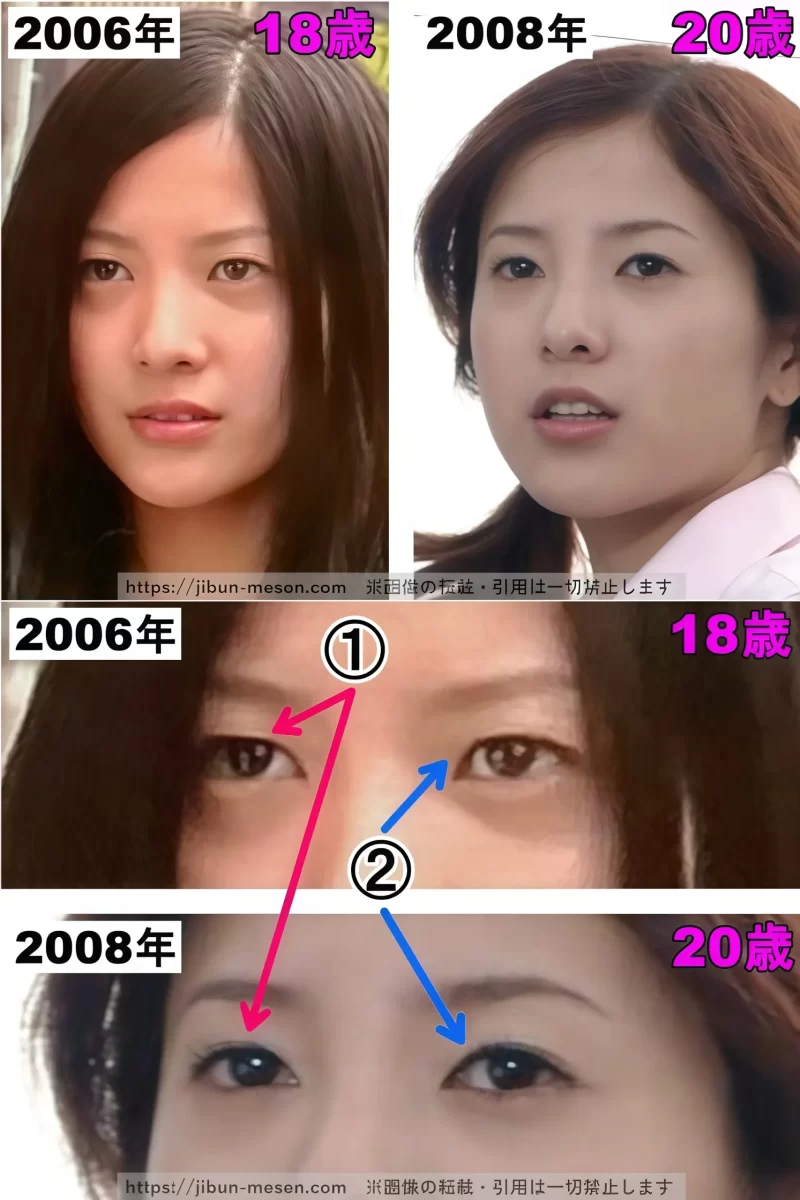 吉高由里子の目の整形検証2006年〜2008年の画像