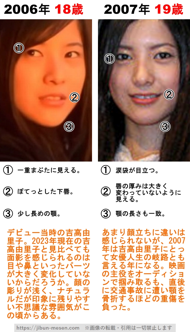吉高由里子の整形検証2006年〜2007年の画像