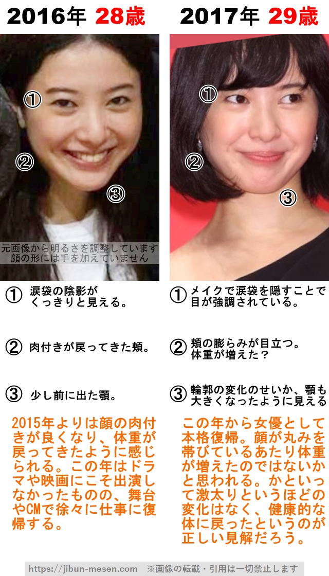 吉高由里子の整形検証2016年〜2017年の画像