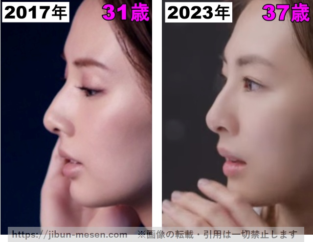 北川景子の唇の整形検証2017年〜2023年の画像