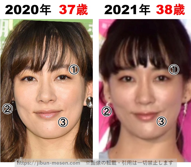 水川あさみの整形検証2020年〜2021年の画像