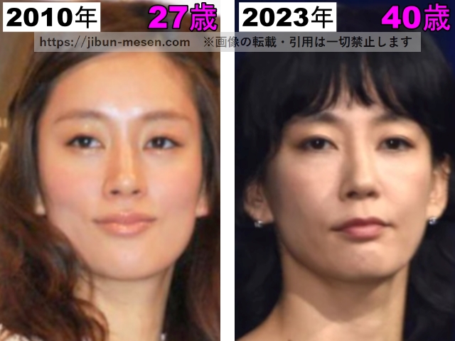 水川あさみの目の変化2010年〜2023年の画像