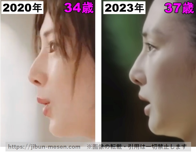 北川景子の鼻の整形検証2020年〜2023年の画像