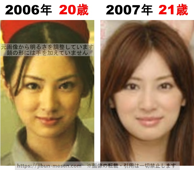 北川景子の整形検証2006年〜2007年の画像