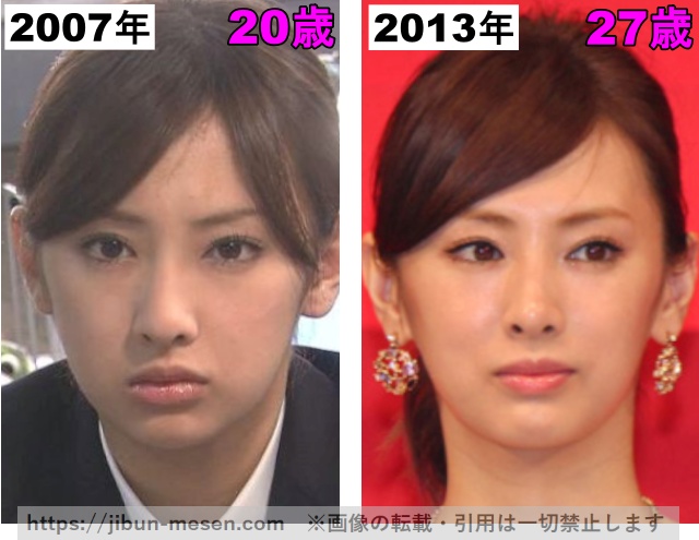 北川景子の目の整形検証2007年〜2013年の画像