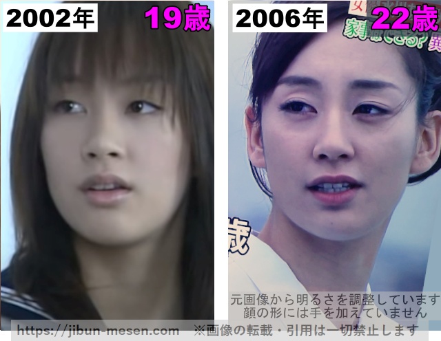 水川あさみの目の整形検証2002〜2006年の画像