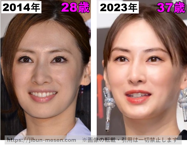 北川景子の目の整形検証2014年〜2023年の画像