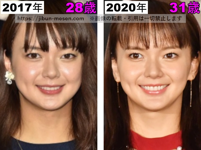 多部未華子の顔の比較2017年〜2020年の画像