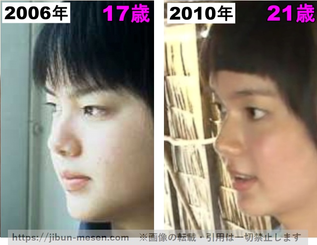 多部未華子の鼻の整形検証2006年〜2010年の画像