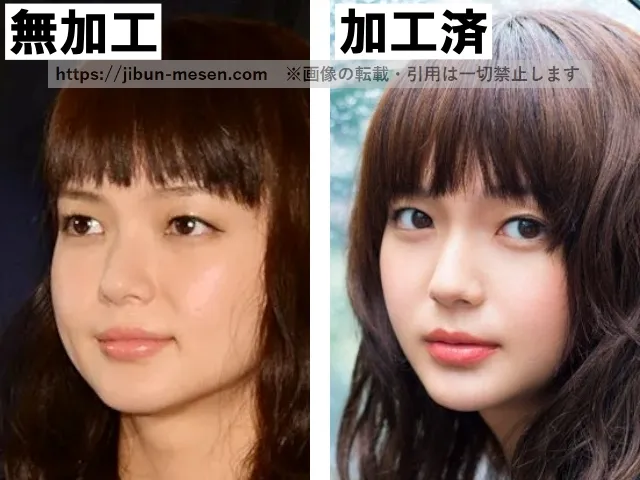 多部未華子の画像の比較