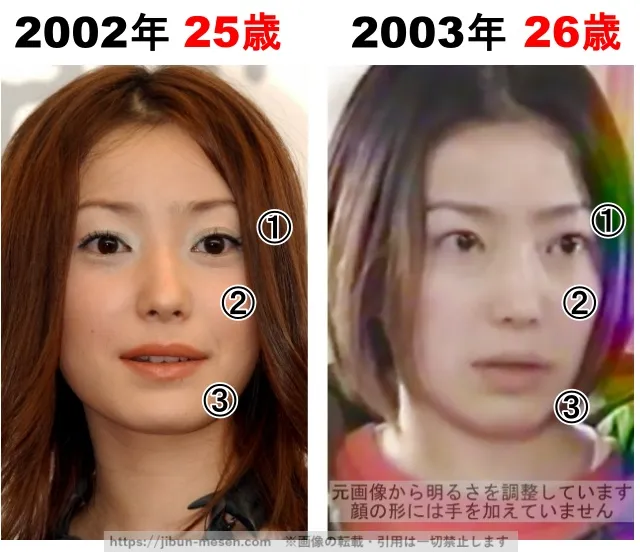 菅野美穂の整形検証2002年〜2003年