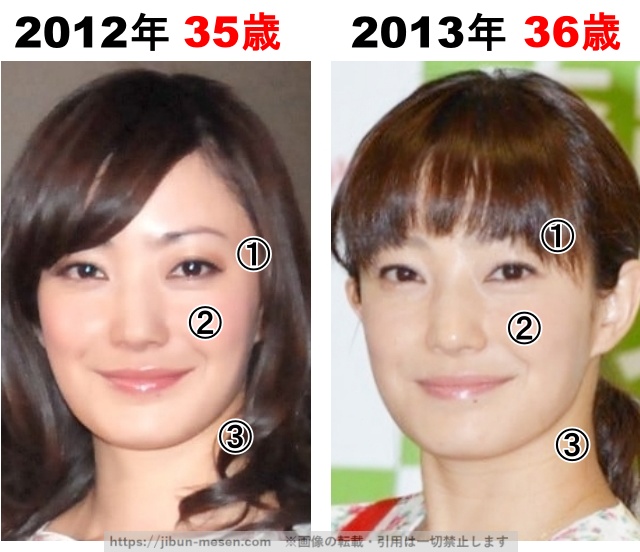 菅野美穂の整形検証2012年〜2013年の画像