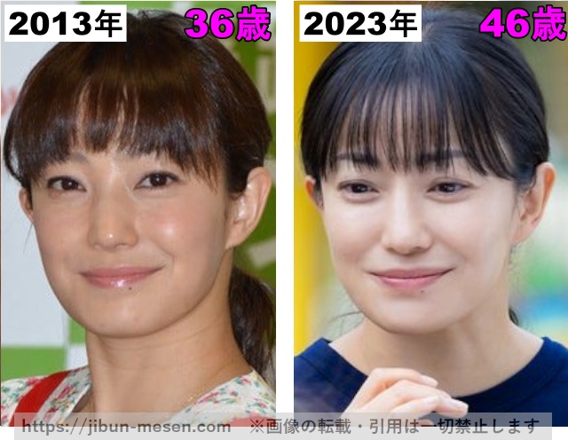 菅野美穂の唇の整形検証2013年〜2023年の画像