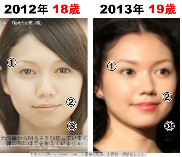 二階堂ふみの整形検証 2012年〜2013年の画像