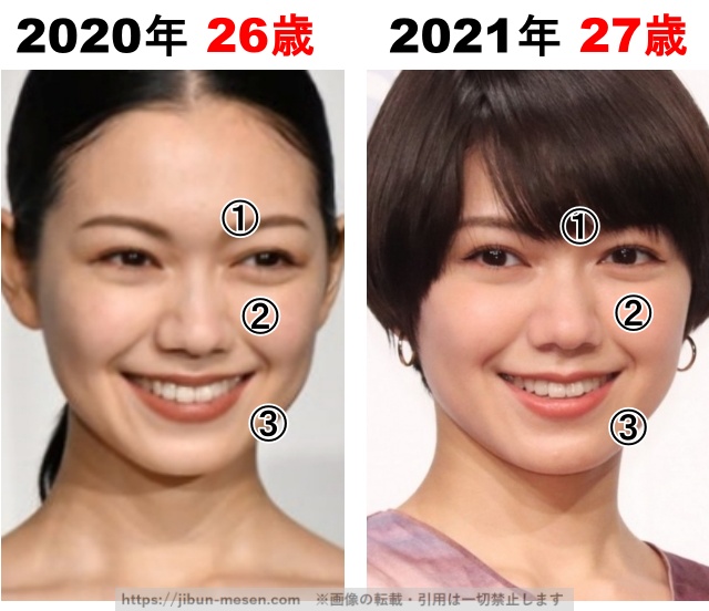 二階堂ふみの整形検証 2020年〜2021年の画像