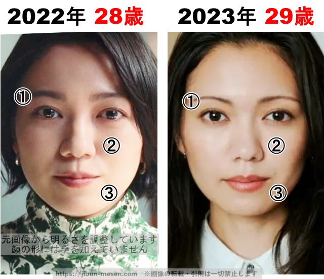二階堂ふみの整形検証 2022年〜2023年の画像