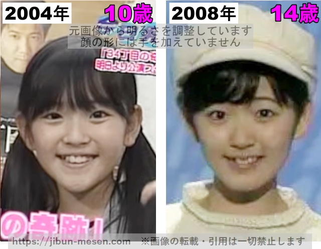 鈴木愛理の顎の整形検証2004年〜2008年の画像