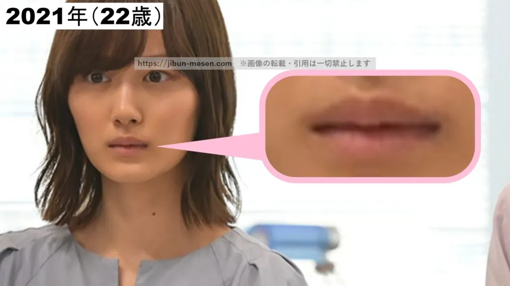 唇の厚さが戻っている山下美月