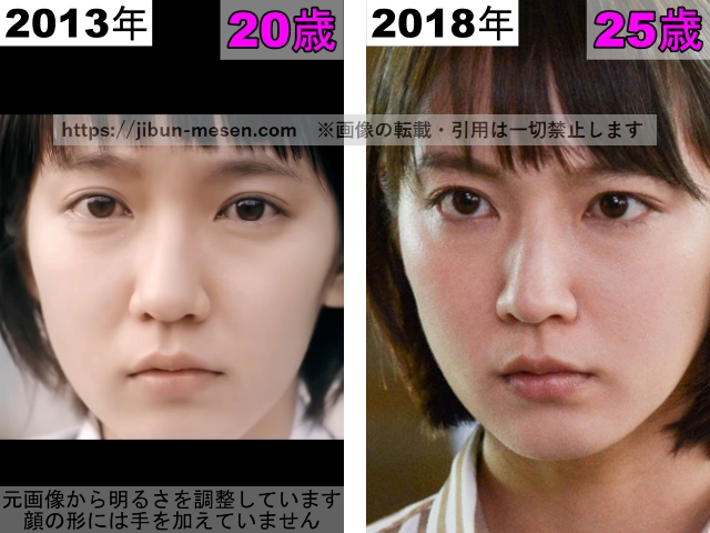 吉岡里帆の唇の整形検証2013年〜2018年の画像