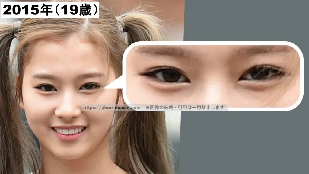 涙袋の膨らみがあるTWICEサナ（2015年）