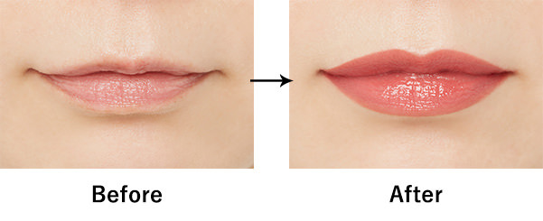 リップライナーの使用例（資生堂HPより引用）の画像