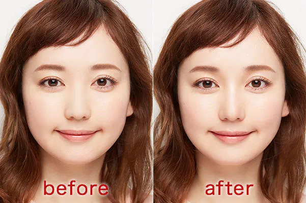 小鼻メイクのビフォーアフター（資生堂HPより引用）