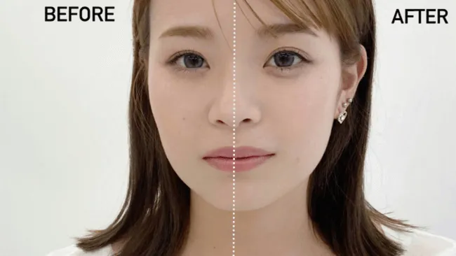 涙袋メイクのビフォーアフター（伊勢丹ビューティーマガジンHPより引用）