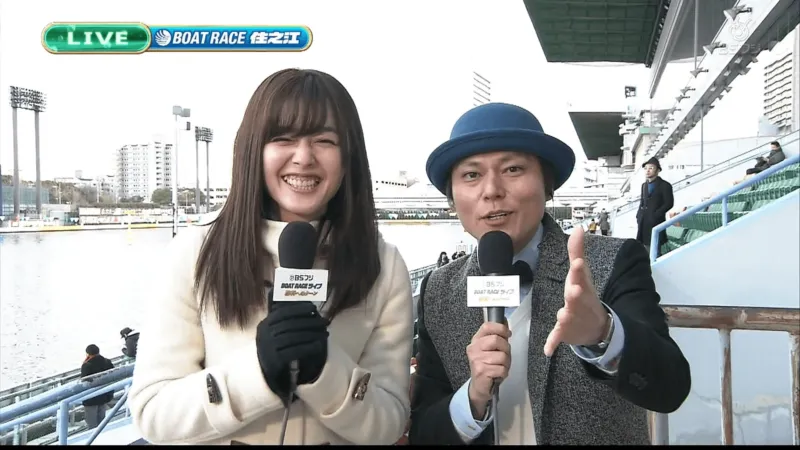 ボートレースの番組に出演する久住小春