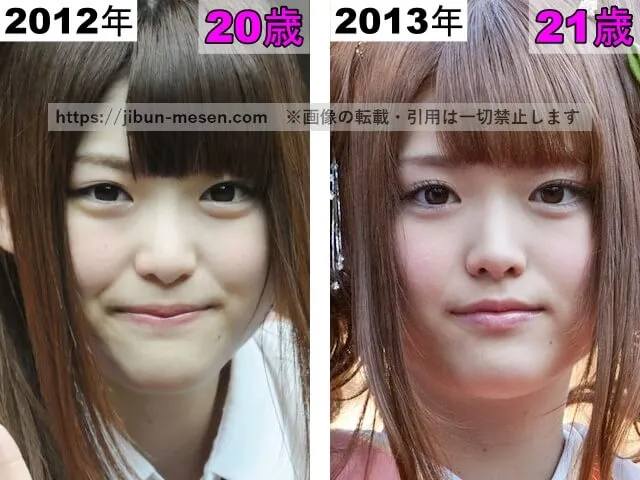 松村沙友理の目の整形検証2012年～2013年