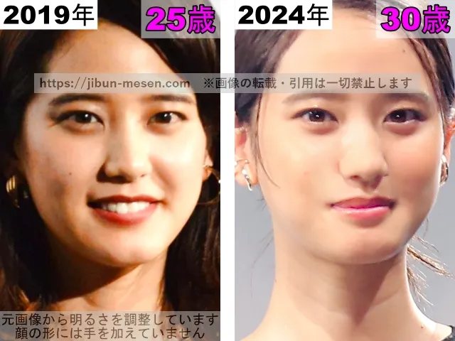 山崎紘菜の目の整形検証2019年～2024年