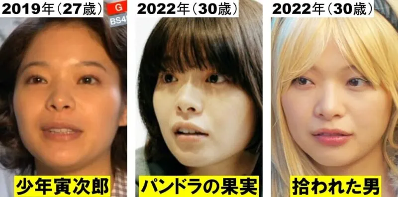 岸井ゆきののドラマごとの顔の比較