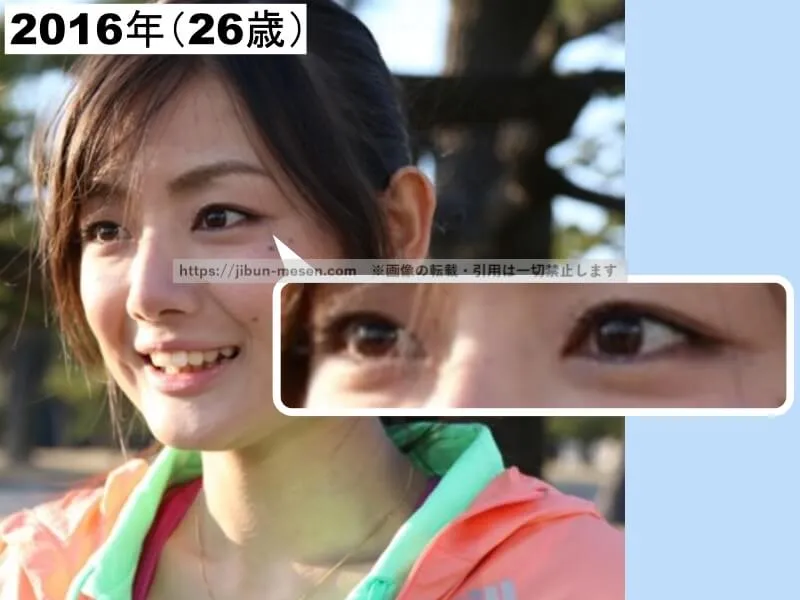 片山萌美の二重まぶた