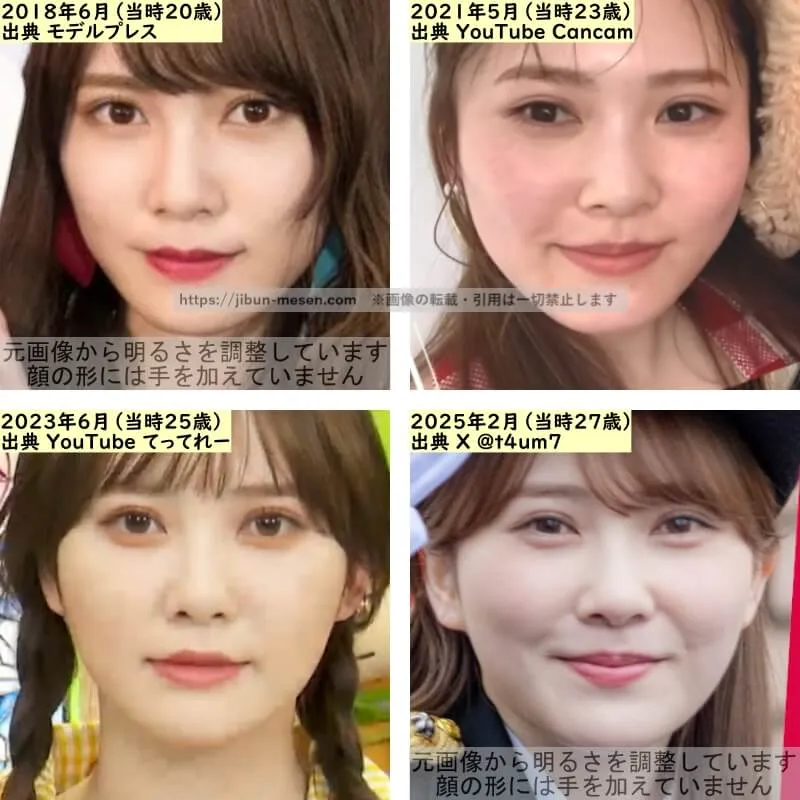 加藤史帆の目の整形検証2018年～2025年