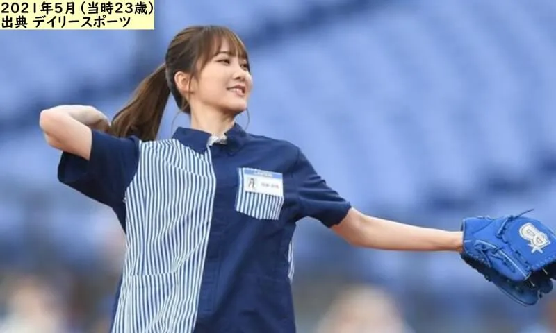 始球式に臨んだ加藤史帆（出典：デイリースポーツ）