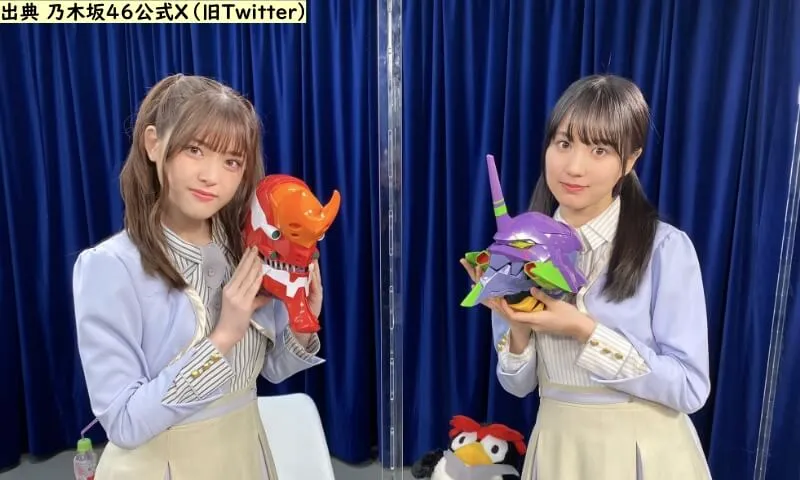 アニメのイベントに松村沙友理と共に出演した賀喜遥香(出典:乃木坂46公式X)