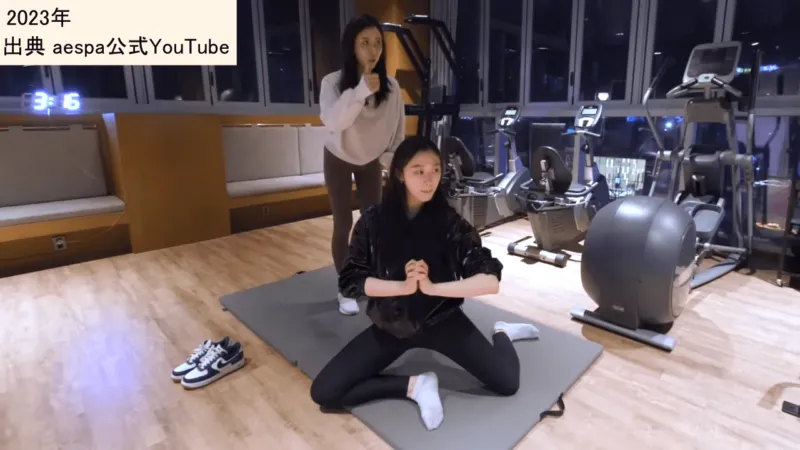 GYMジェル＋ソムジェルのQ＆A GiGi-logのaespaジゼル（出典：aespa公式YouTube）