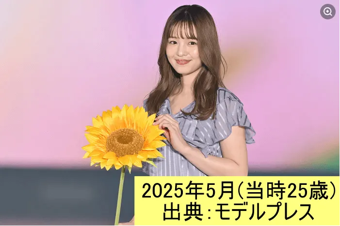 「Rakuten GirlsAward 2025 SPRING・SUMMER」出演時の横田真悠 2025.5 出典 モデルプレス