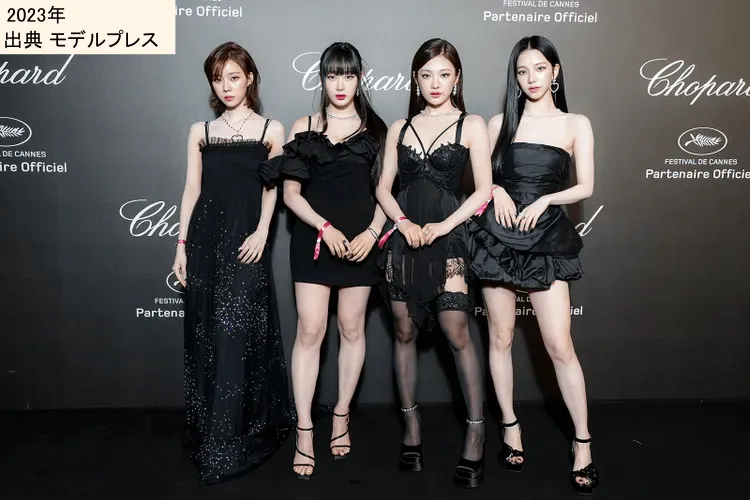 第76回カンヌ国際映画祭でのaespaジゼル　左から2番目（出典：モデルプレス）