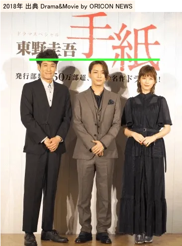 ドラマスペシャル「東野圭吾 手紙」に出演した亀梨和也_中央(出典:Drama&Movie by ORICON NEWS)