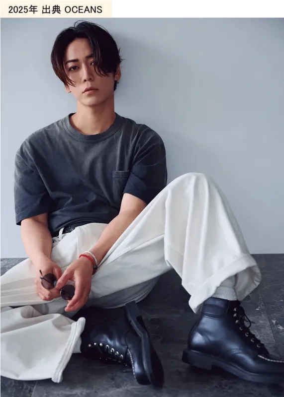 OCEANSでファッションを語る亀梨和也(出典:OCEANS)