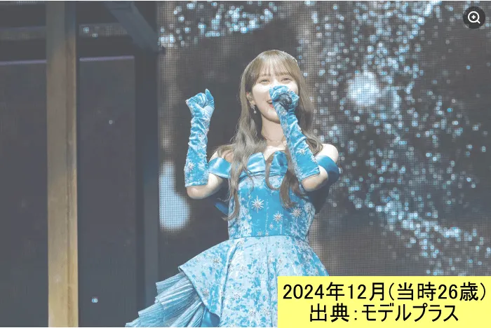 2024年12月25日、日向坂46「Happy Magical Tour 2024」最終公演での卒業セレモニーで歌う加藤史帆 2024_12 出典 モデルプレス