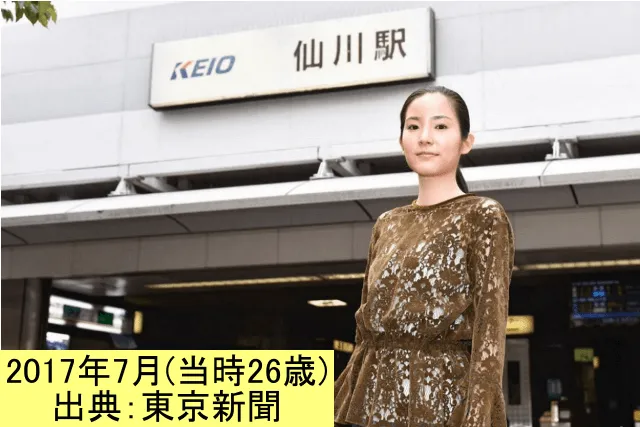 学生時代を過ごした思い出の街「仙川」についてインタビューを受ける蓮佛美沙子 2017_7(出典:東京新聞 )