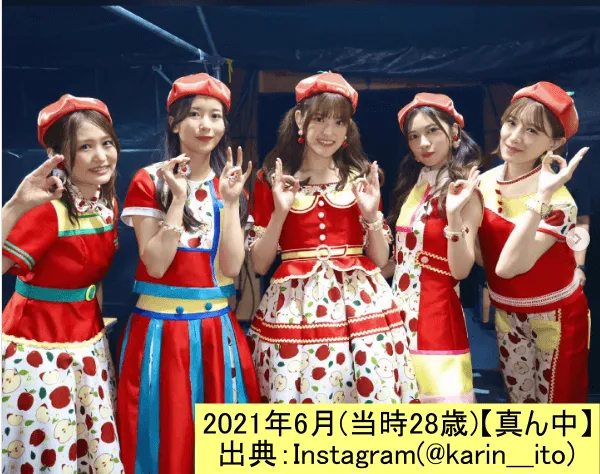 2021年6月「さゆりんご軍団ライブin横浜アリーナ」での松村沙友理【真ん中】 2021_6 出典 _Instagram(@karin___ito)