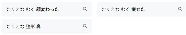 むくえな むくの整形の検索のサジェストの画像