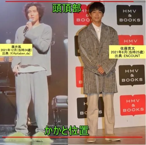 藤井風(左)と佐藤寛太(右)