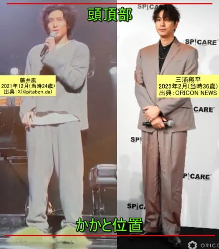 藤井風(左)と三浦翔平(右)