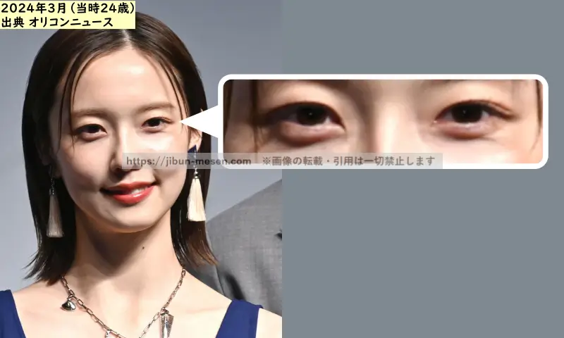 二重まぶたが末広型の加藤小夏の画像