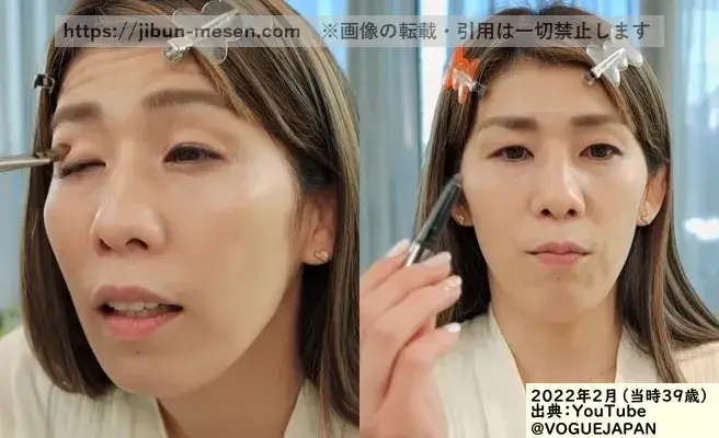 メイク中の吉田沙保里の画像